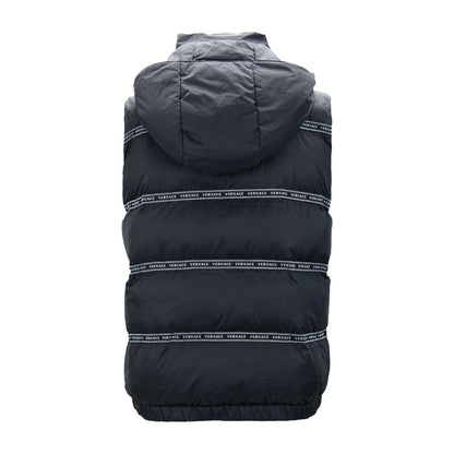 Versace Black Polyester Vest Versace