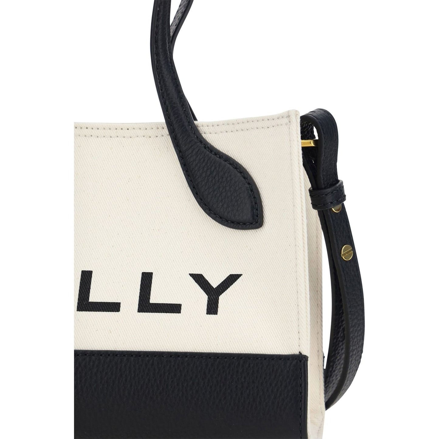Bally White and Black Leather Mini Handbag Bally
