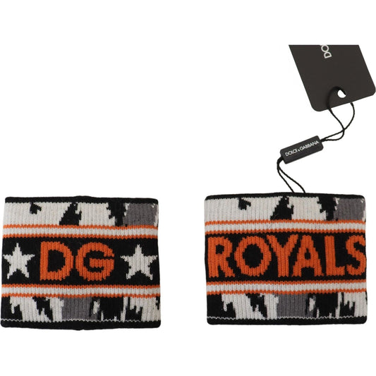 Dolce & Gabbana Orange and gray Two Piece Set DG Royal Wristband 1728,2% other fibers,3% PA,30% Cashmere,67345645728,Accessories,Bracelets - Jewellery - Accessories,Dolce & Gabbana,Gloves - Men - Accessories,Jewellery - Accessories,Material: 65% Wool,Men,