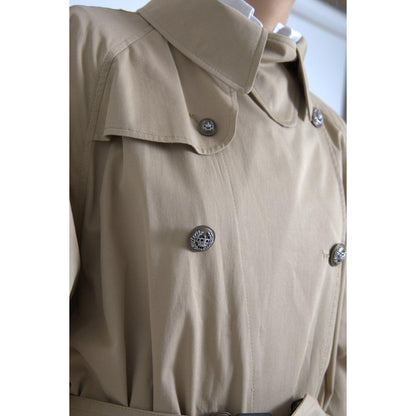 Dolce & Gabbana Khaki Double Breasted Trench Coat Jacket 1728,3% Elastane,67345645728,Beige,Clothing,Dolce & Gabbana,IT46|XL,Jackets & Coats - Clothing,Jackets & Coats - Women - Clothing,Material: 97% Cotton,New with tags,Trench Coats - Jackets & Coats -