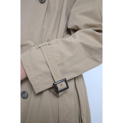 Dolce & Gabbana Khaki Double Breasted Trench Coat Jacket 1728,3% Elastane,67345645728,Beige,Clothing,Dolce & Gabbana,IT46|XL,Jackets & Coats - Clothing,Jackets & Coats - Women - Clothing,Material: 97% Cotton,New with tags,Trench Coats - Jackets & Coats -