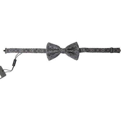 Dolce & Gabbana Black White Pattern Adjustable Neck Papillon Bow Tie 1728,67345645728,Accessories,Black/White,Bowties - Ties and Formal Accessories - Accessories,Dolce & Gabbana,Material: 100% Silk,Men,Men - Accessories,New with tags,Ties & Bowties - Men