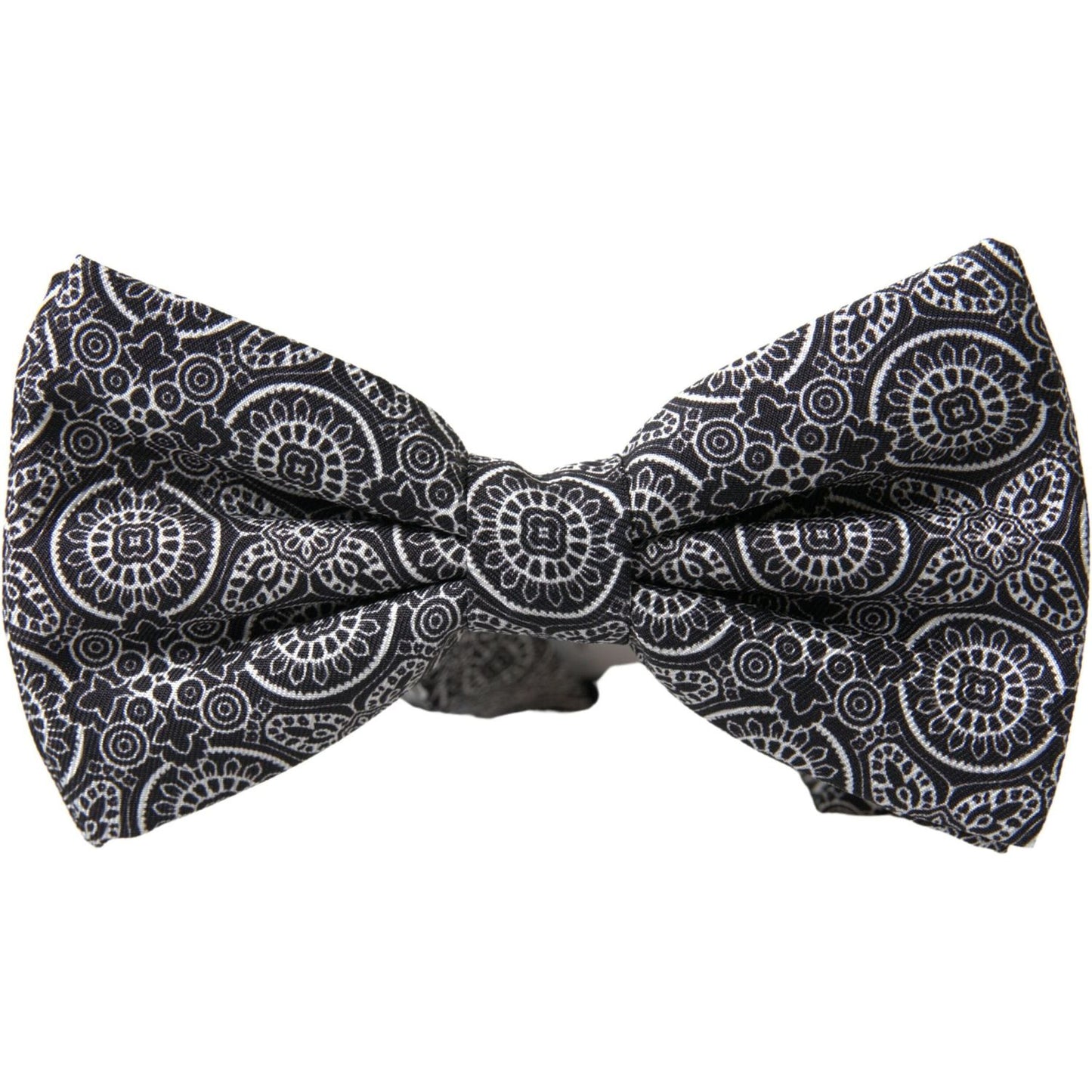 Dolce & Gabbana Black White Pattern Adjustable Neck Papillon Bow Tie 1728,67345645728,Accessories,Black/White,Bowties - Ties and Formal Accessories - Accessories,Dolce & Gabbana,Material: 100% Silk,Men,Men - Accessories,New with tags,Ties & Bowties - Men