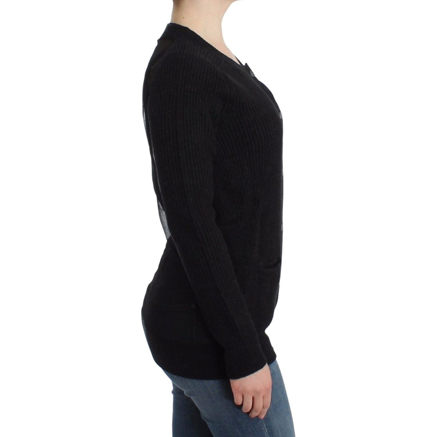 John Galliano Black wool cardigan John Galliano