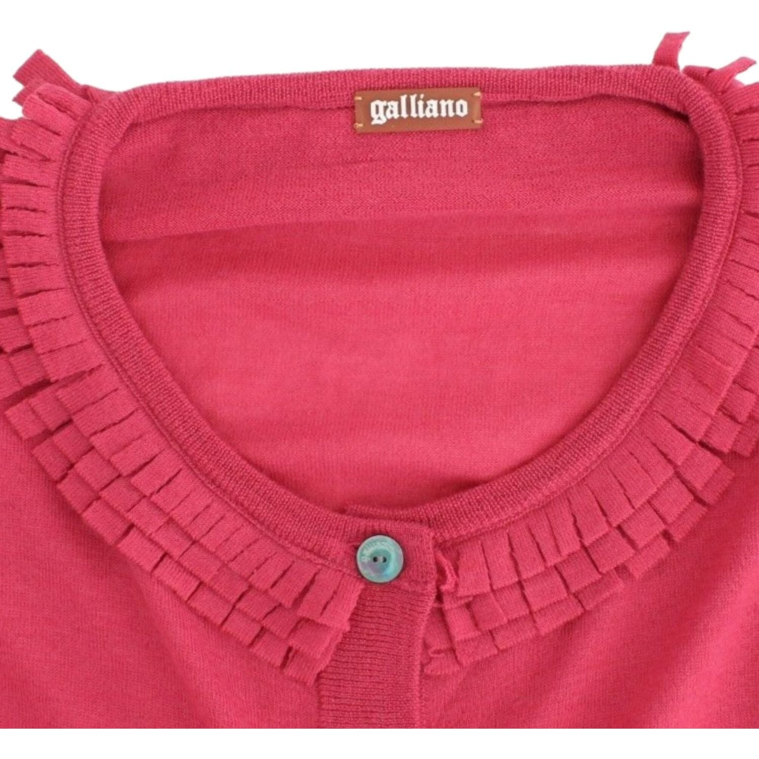 John Galliano Pink wool cardigan