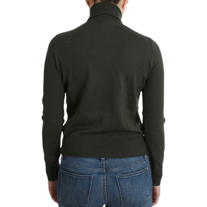 John Galliano Green wool turtleneck sweater John Galliano