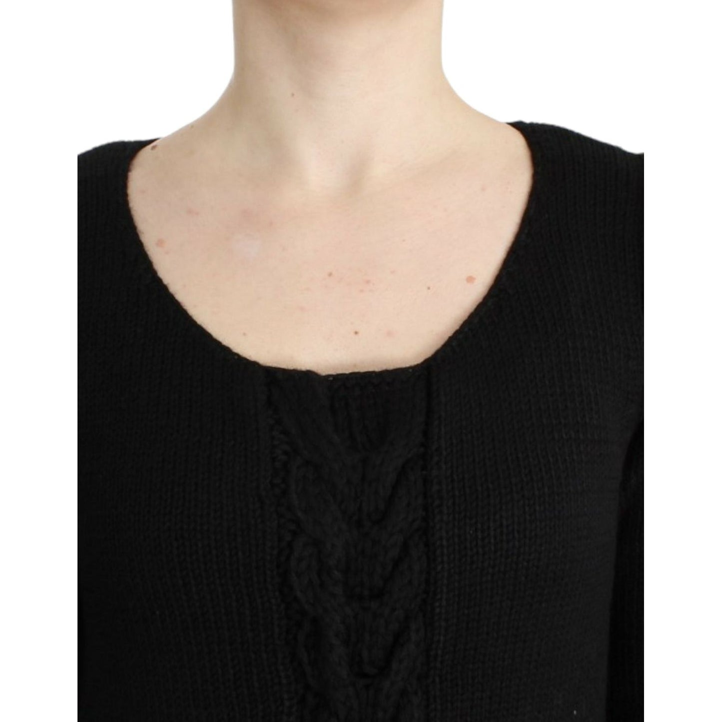 Cavalli Black knitted wool sweater Cavalli
