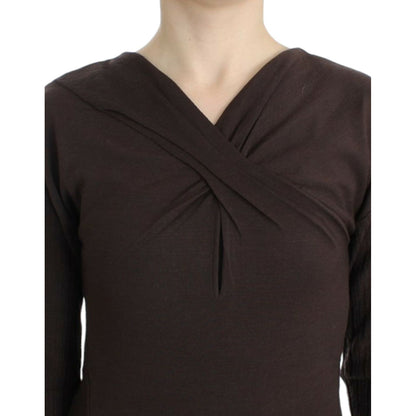 Cavalli Brown knitted wool sweater Cavalli