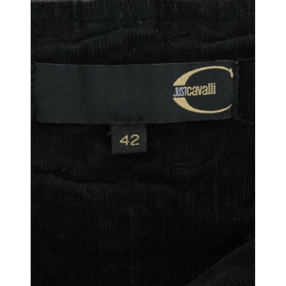 Cavalli Black Corduroy Pencil Skirt Cavalli