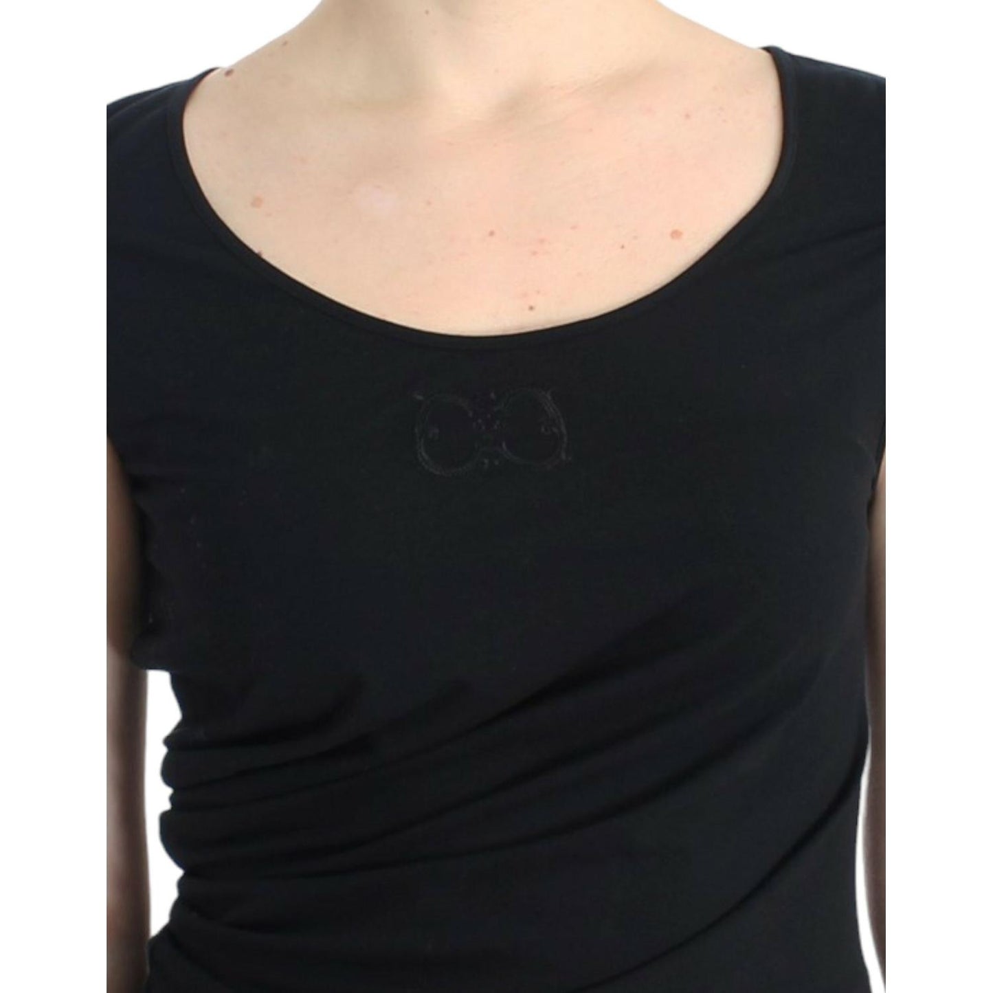 Cavalli Black Cotton Top Cavalli
