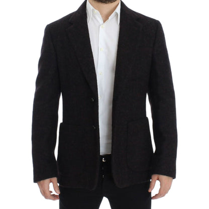 Dolce & Gabbana Bordeaux alpaga two button blazer