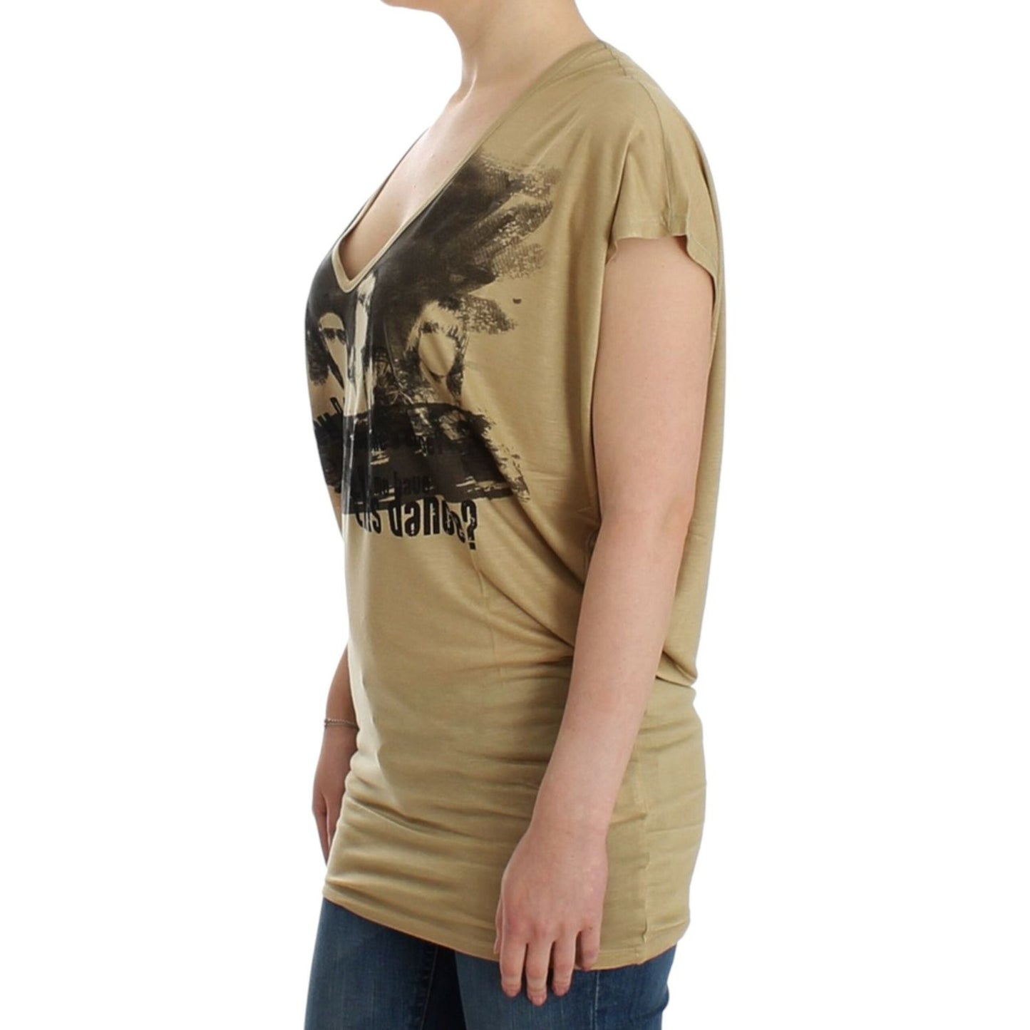Costume National Beige motive print t-shirt Costume National
