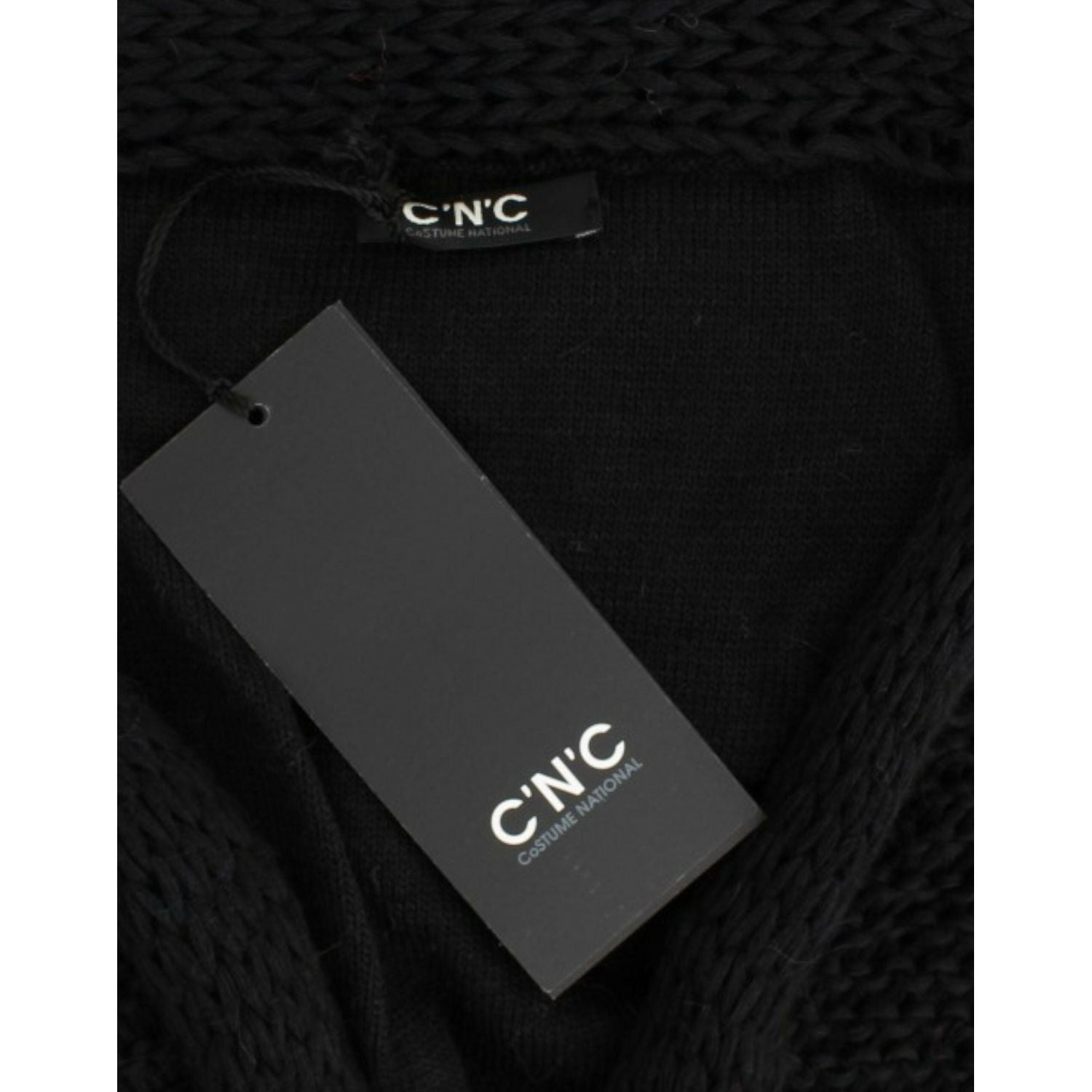 Costume National Black sleeveless knitted cardigan