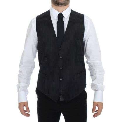 Dolce & Gabbana Gray Stretch Formal Dress Vest Gilet Dolce & Gabbana