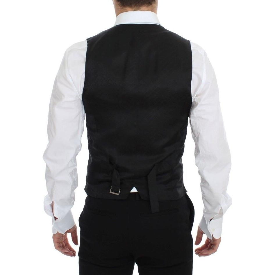 Dolce & Gabbana Blue Wool Formal Dress Vest Gilet VES10008-1