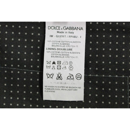 Dolce & Gabbana Gray Polka Dot Dress Vest Gilet Weste Dolce & Gabbana