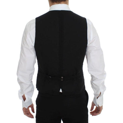 Dolce & Gabbana Black Wool Formal Dress Vest Gilet Jacket Dolce & Gabbana