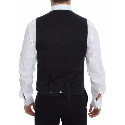 Dolce & Gabbana Gray Wool Stretch Dress Vest Jacket Blazer Dolce & Gabbana