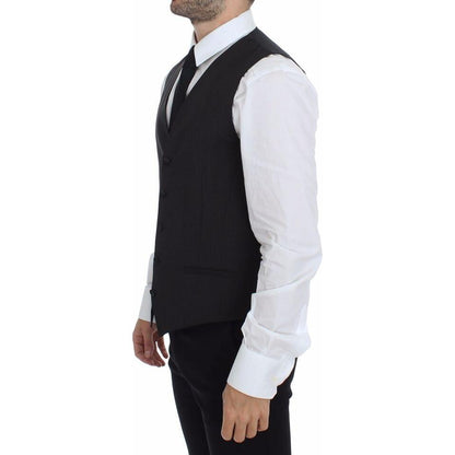 Dolce & Gabbana Gray Wool Stretch Dress Vest Jacket Blazer Dolce & Gabbana