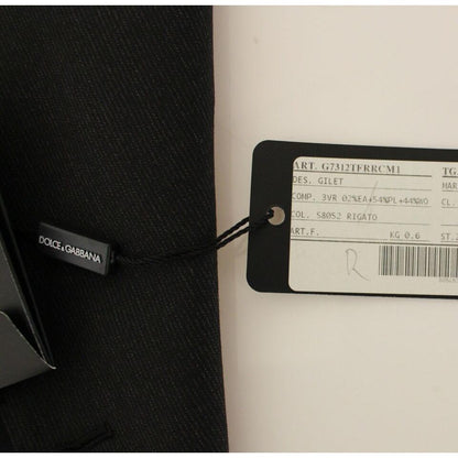 Dolce & Gabbana Gray Wool Stretch Dress Vest Jacket Blazer Dolce & Gabbana