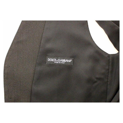Dolce & Gabbana Gray Wool Stretch Dress Vest Jacket Blazer Dolce & Gabbana
