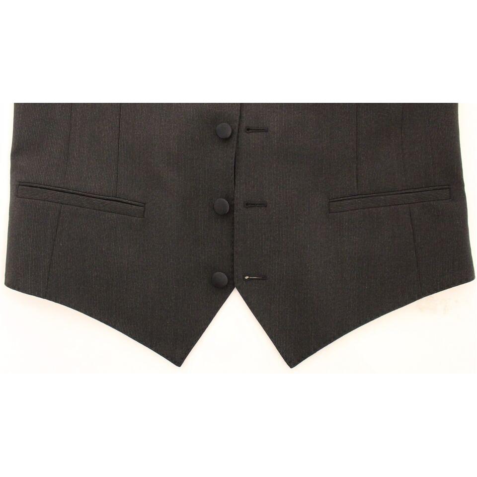 Dolce & Gabbana Gray Wool Stretch Dress Vest Jacket Blazer Dolce & Gabbana