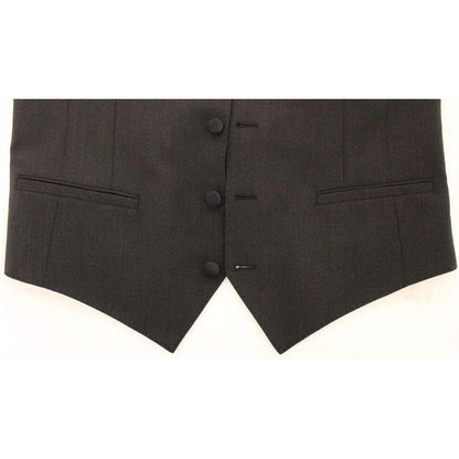 Dolce & Gabbana Gray Wool Stretch Dress Vest Jacket Blazer Dolce & Gabbana
