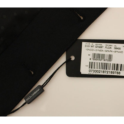 Dolce & Gabbana Black Wool Silk Stretch Dress Vest Blazer Dolce & Gabbana