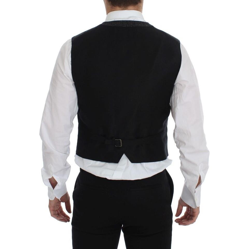 Dolce & Gabbana Gray Wool Blend Vest Gilet Weste Dolce & Gabbana