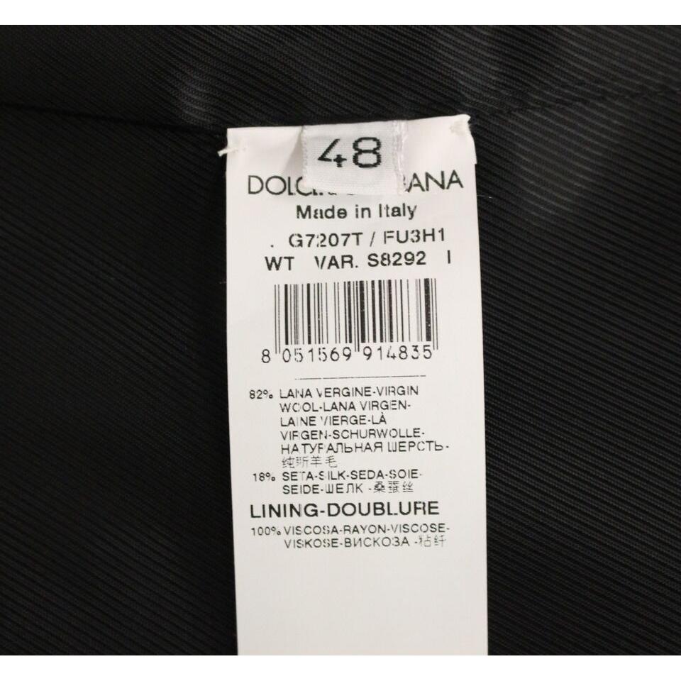 Dolce & Gabbana Gray Wool Silk Dress Vest Gilet Weste Dolce & Gabbana