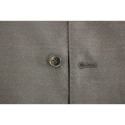 Dolce & Gabbana Gray Wool Silk Dress Vest Gilet Weste Dolce & Gabbana