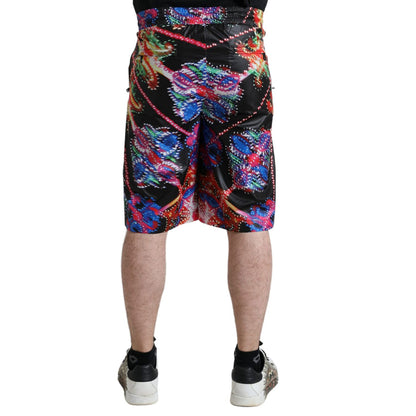 Dolce & Gabbana Multicolor Luminarie Print Men Bermuda Shorts