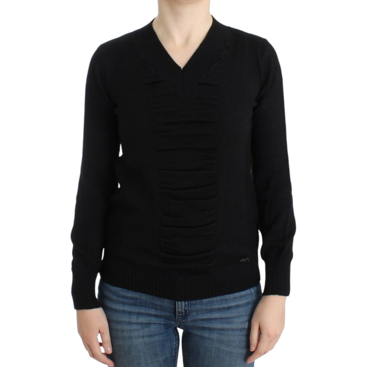 Costume National Black V-neck wool sweater Costume National