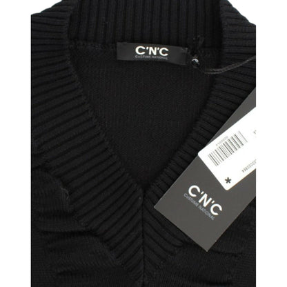 Costume National Black V-neck wool sweater Costume National