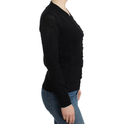 Costume National Black V-neck wool sweater Costume National