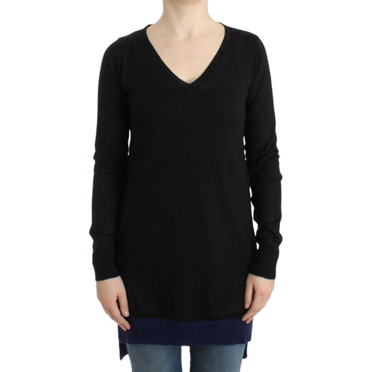 Costume National Black V-neck lightweight sweater Costume National