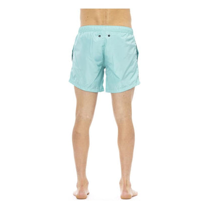 Bikkembergs Light Blue Polyester Men Swimwear Bikkembergs