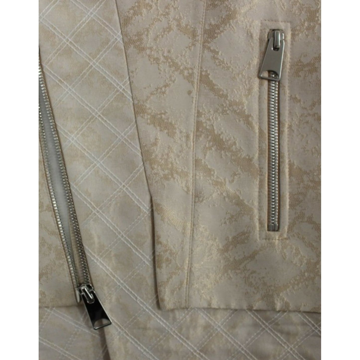 Zeyneptosun Beige brocade sleeveless jacket 10% Linen,1728,30% Viscone,67345645728,Beige,Clothing,IT42|M,Jackets & Coats - Clothing,Jackets & Coats - Women - Clothing,Material: 60% Polyester,New with tags,Sleveless Jacket - Jackets & Coats - Clothing,Wome