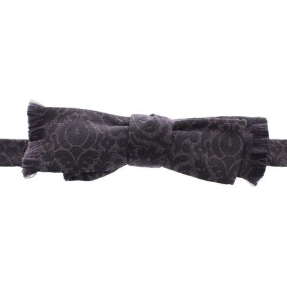 Dolce & Gabbana Gray Black Wool Bow Tie 1728,40% Wool,67345645728,Accessories,Bowties - Ties and Formal Accessories - Accessories,Dolce & Gabbana,Gray,Material: 60% Silk,Men,Men - Accessories,New with tags,Ties & Bowties - Men - Accessories,Ties and Forma