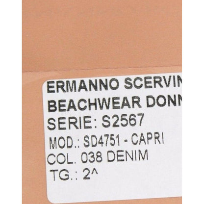 Ermanno Scervino Beachwear Blue Jeans Capri Pants Cropped