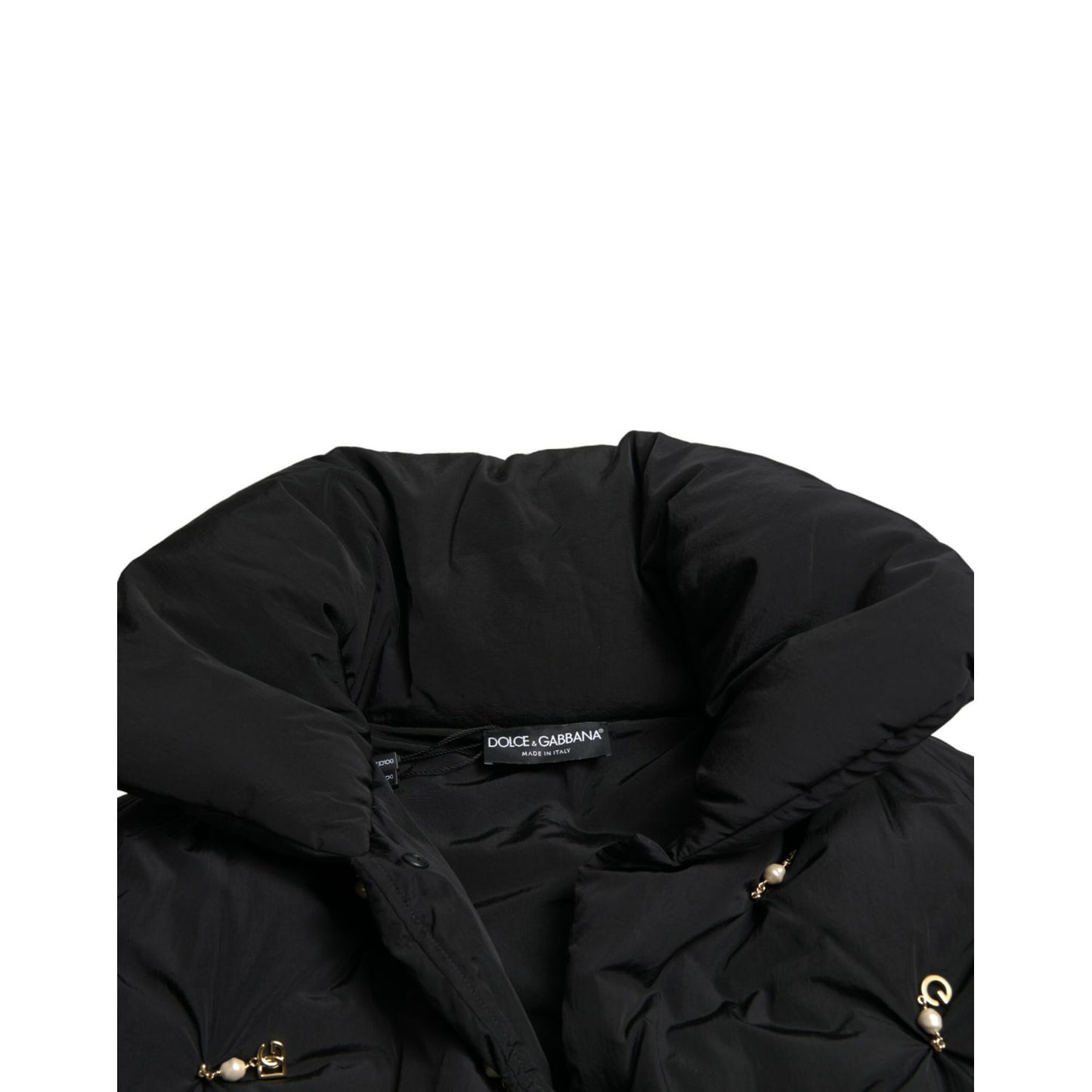 Dolce & Gabbana Black Embellished Quilted Shell Bomber Jacket 1728,67345645728,Black,Bombers - Jackets & Coats - Clothing,Clothing,Dolce & Gabbana,IT42|M,Jackets & Coats - Clothing,Jackets & Coats - Women - Clothing,Material: 100% Nylon,New with tags,Wome