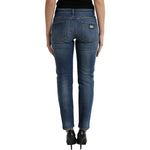 Dolce & Gabbana Blue BOYFRIEND Mid Waist Cotton Denim Jeans PAN75007-40