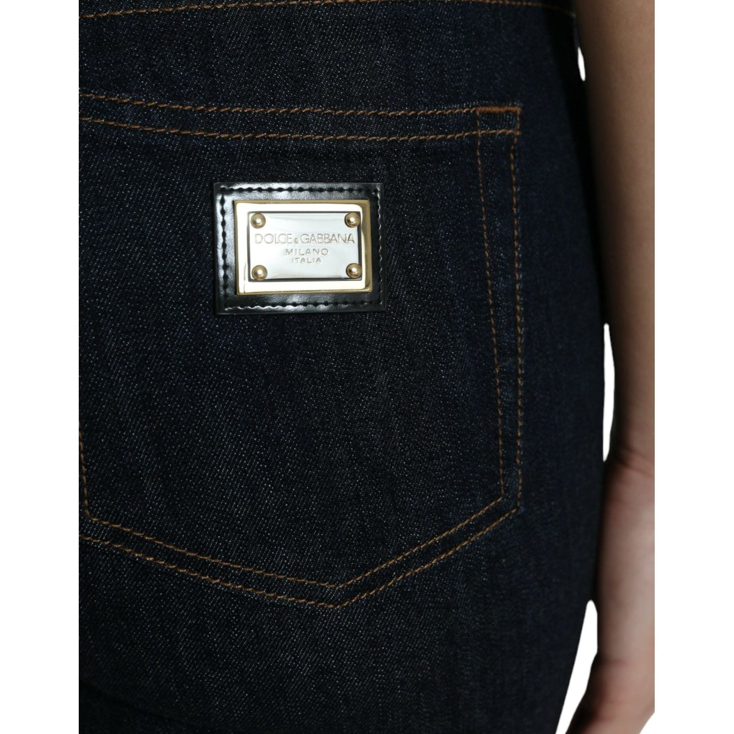 Dolce & Gabbana Blue Cotton Stretch Denim Skinny Jeans PAN75096-40