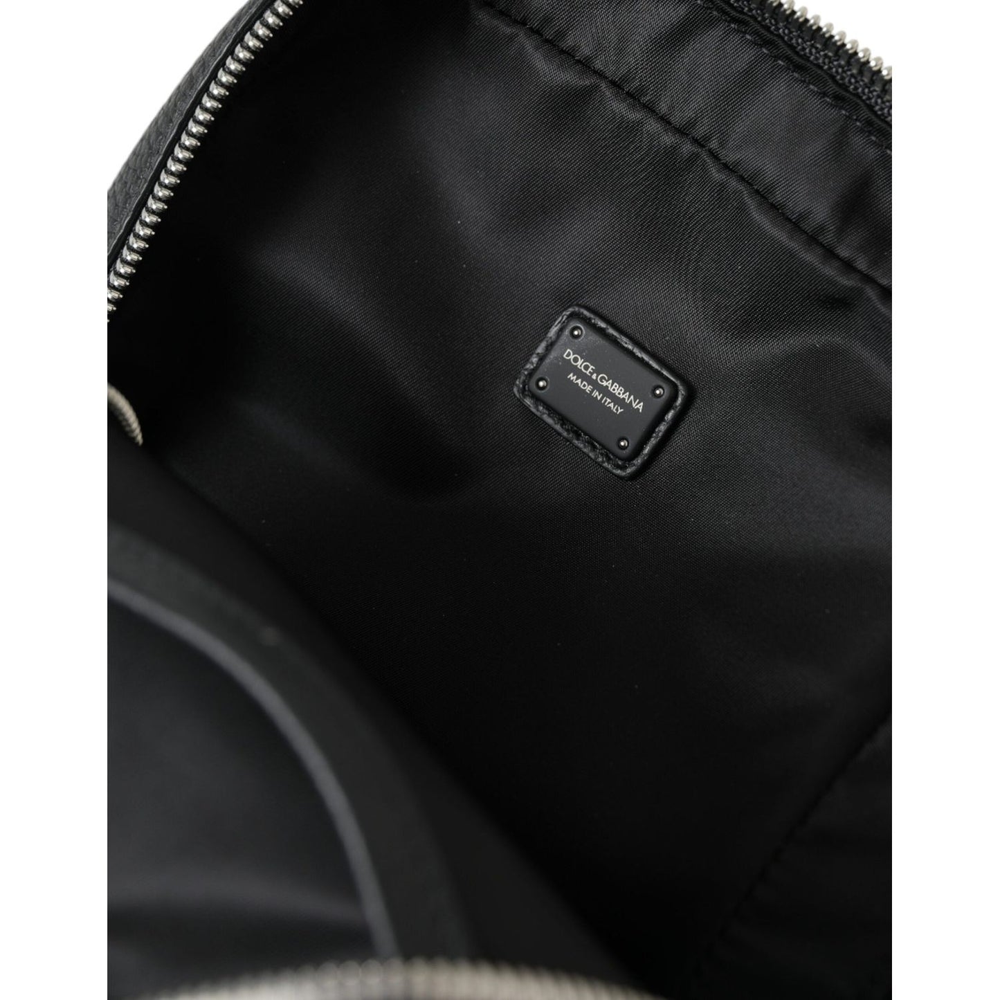 Dolce & Gabbana Black Calfskin Leather Logo Palermo Backpack Bag Dolce & Gabbana