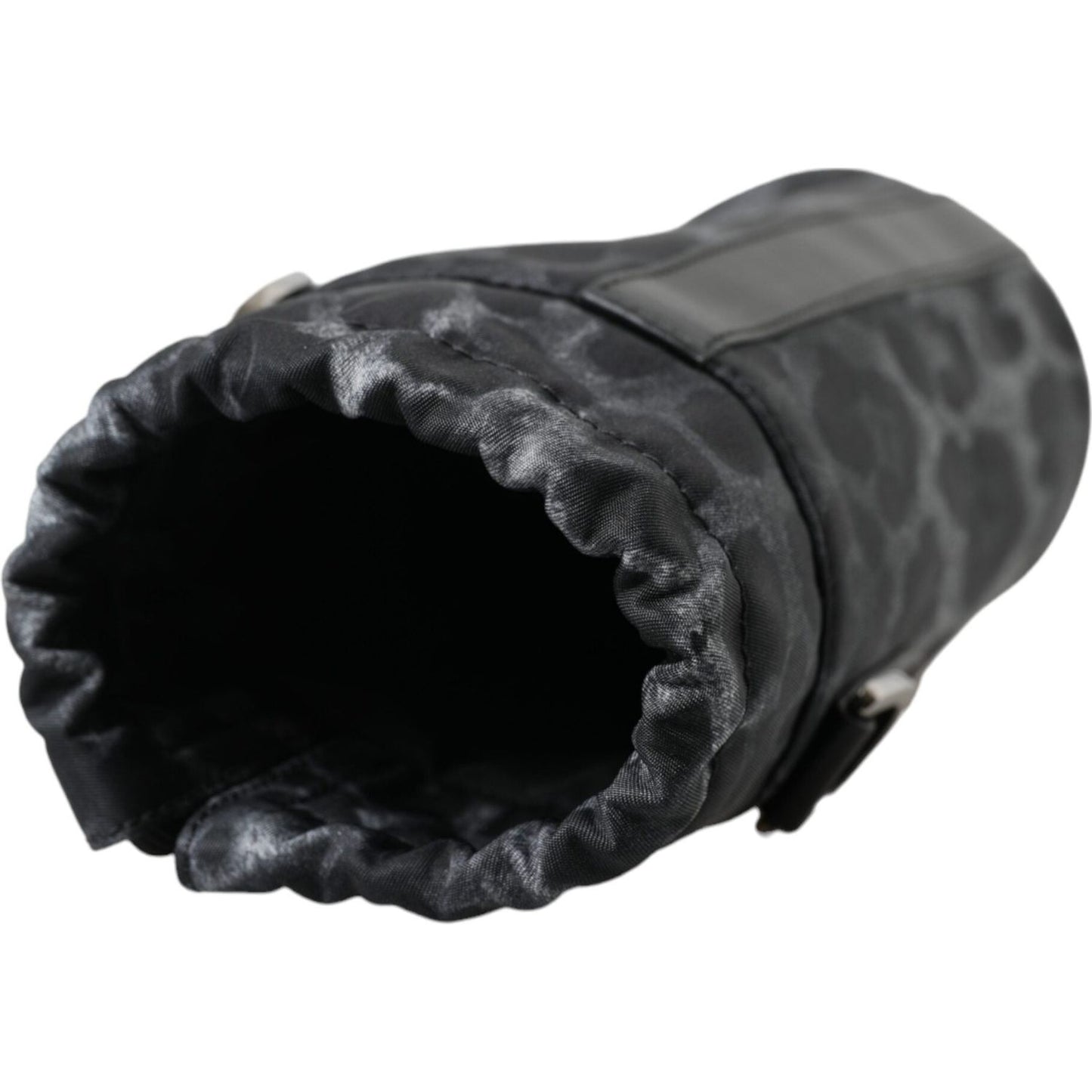 Dolce & Gabbana Black Leopard Round Slim Tote Bottle Cage Bag Dolce & Gabbana