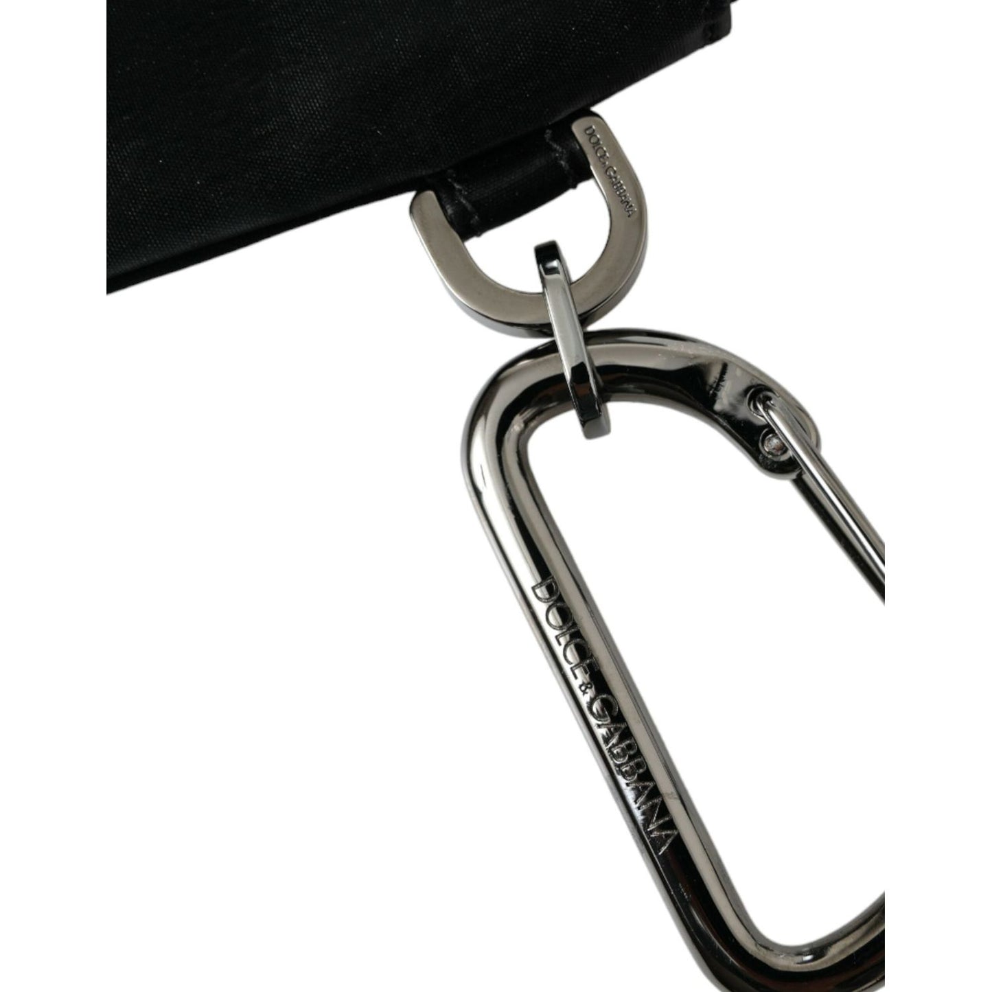 Dolce & Gabbana Black Nylon Logo Plaque Keyring Pouch Clutch Bags Dolce & Gabbana