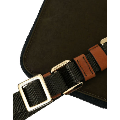 Dolce & Gabbana Dark Green Nylon Logo Multifunctional Kit 2 Pcs Set Bags Dolce & Gabbana