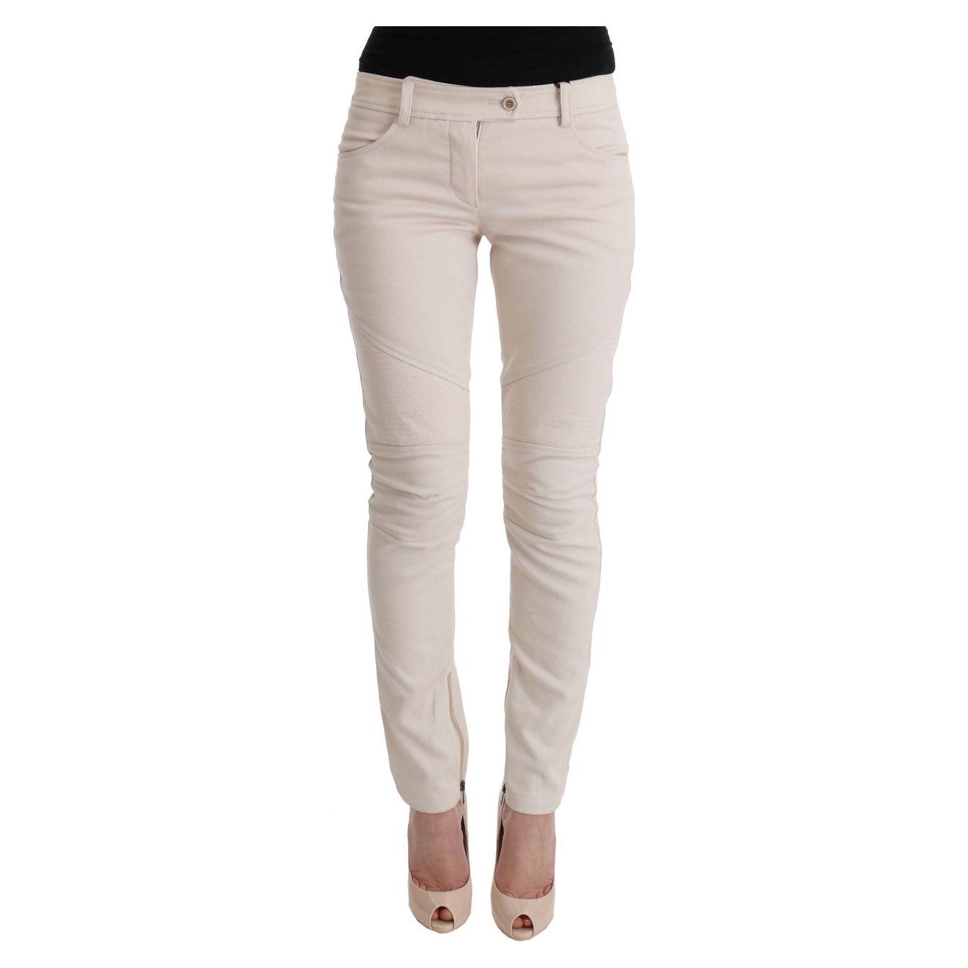 Ermanno Scervino White Slim Fit Casual Jeans