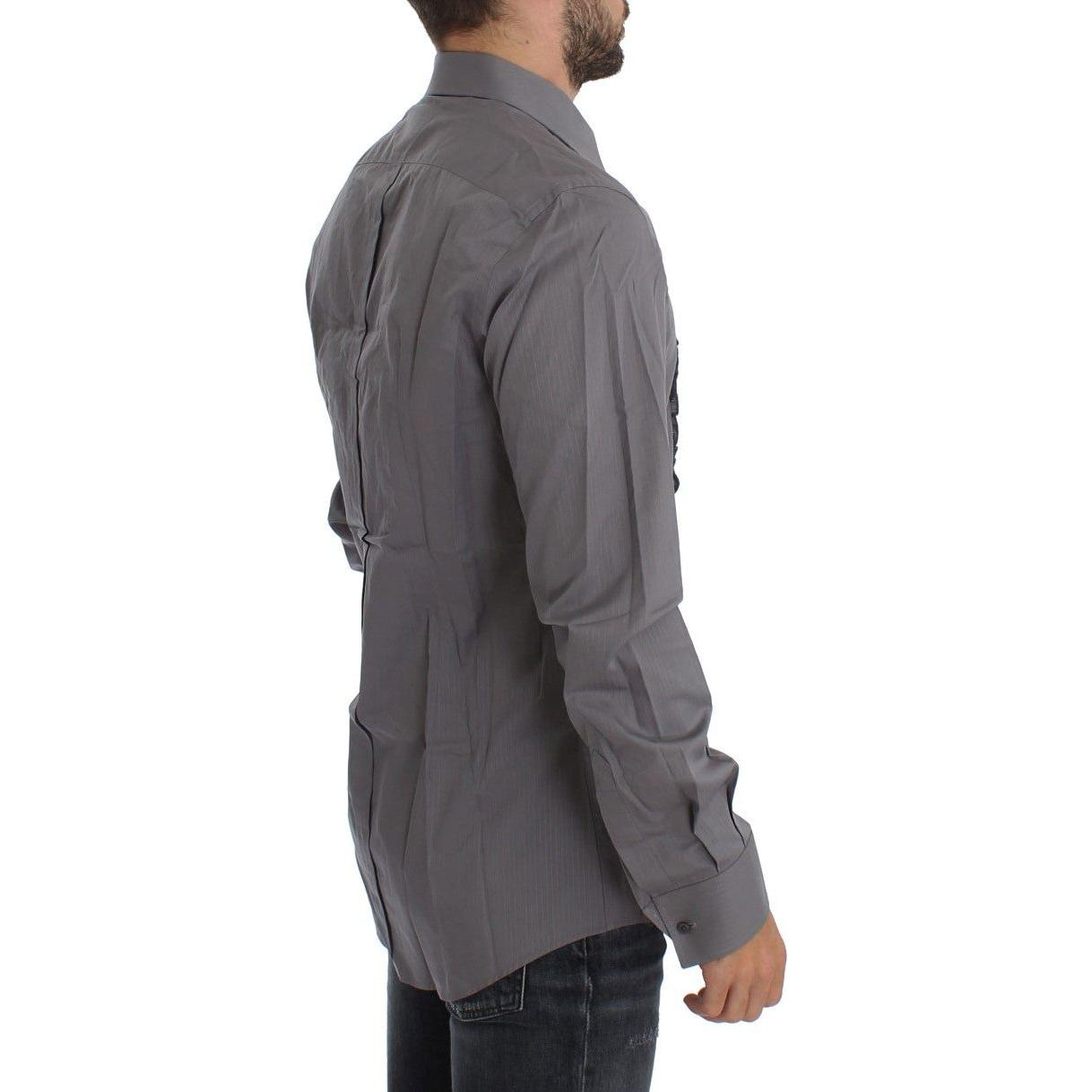 Dolce & Gabbana Purple Torero GOLD Slim Fit Dress Shirt Dolce & Gabbana