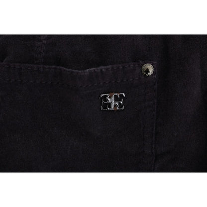 Ermanno Scervino Brown Cotton Cropped Casual Pants